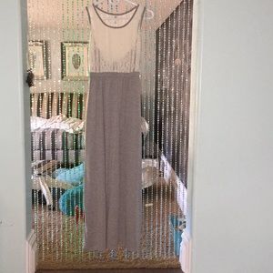 Long dress with lace top